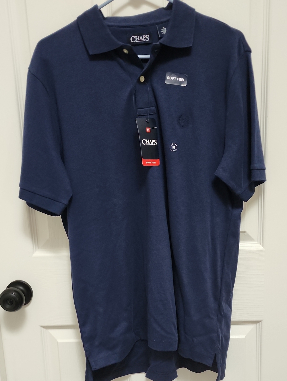 Chaps Size Medium Men's‎ Dark Navy Polo Shirt